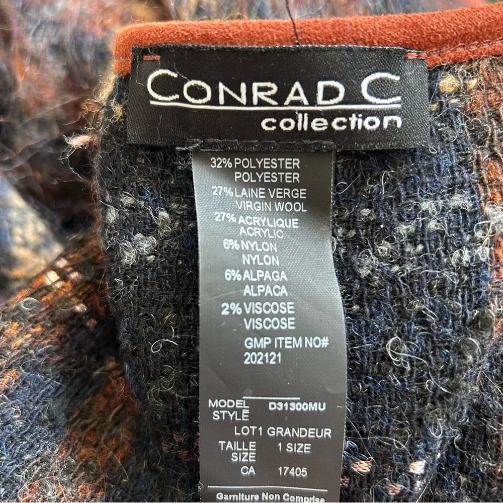 NWOT Conrad C Wrap OSFA POLY/WOOL/NYLON/ALPACA/VISCOSE - Picture 3 of 4